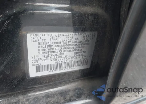 2017 Nissan Sentra S из США, поврежденный, VIN 3N1AB7AP4HY330621